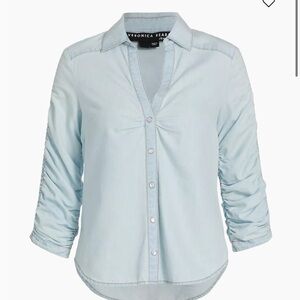 Veronica Beard Porta Chambray Button-Up Shirt
